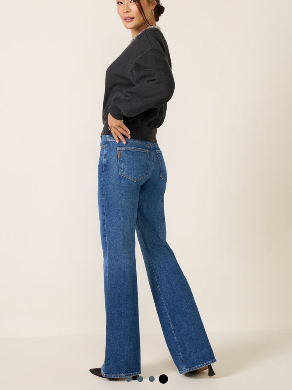 PAIGE Blue Bootcut Jeans — Classic High-Rise Fit